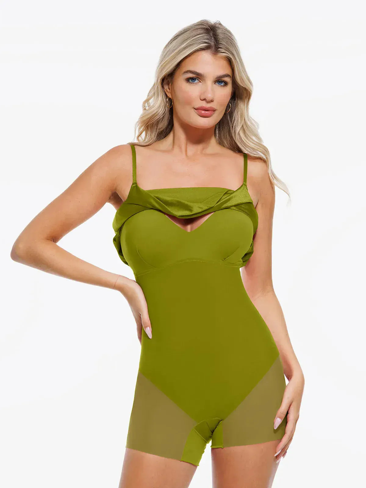 GlowCurve Satin Skater Dress