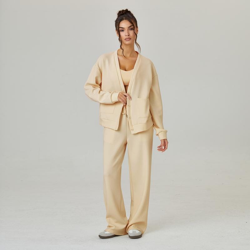Slouchy Cardigan & Trousers Two-Piece Set
