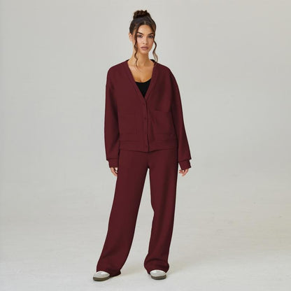 Slouchy Cardigan & Trousers Two-Piece Set