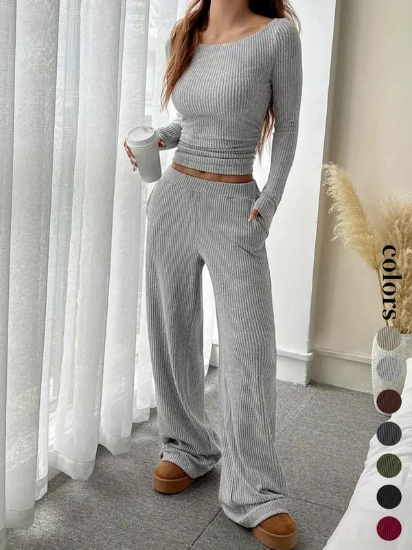 Women’s Ribbed 2-Piece Lounge Set
