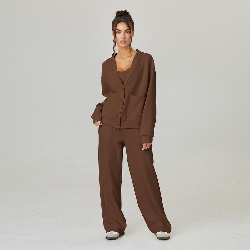 Slouchy Cardigan & Trousers Two-Piece Set