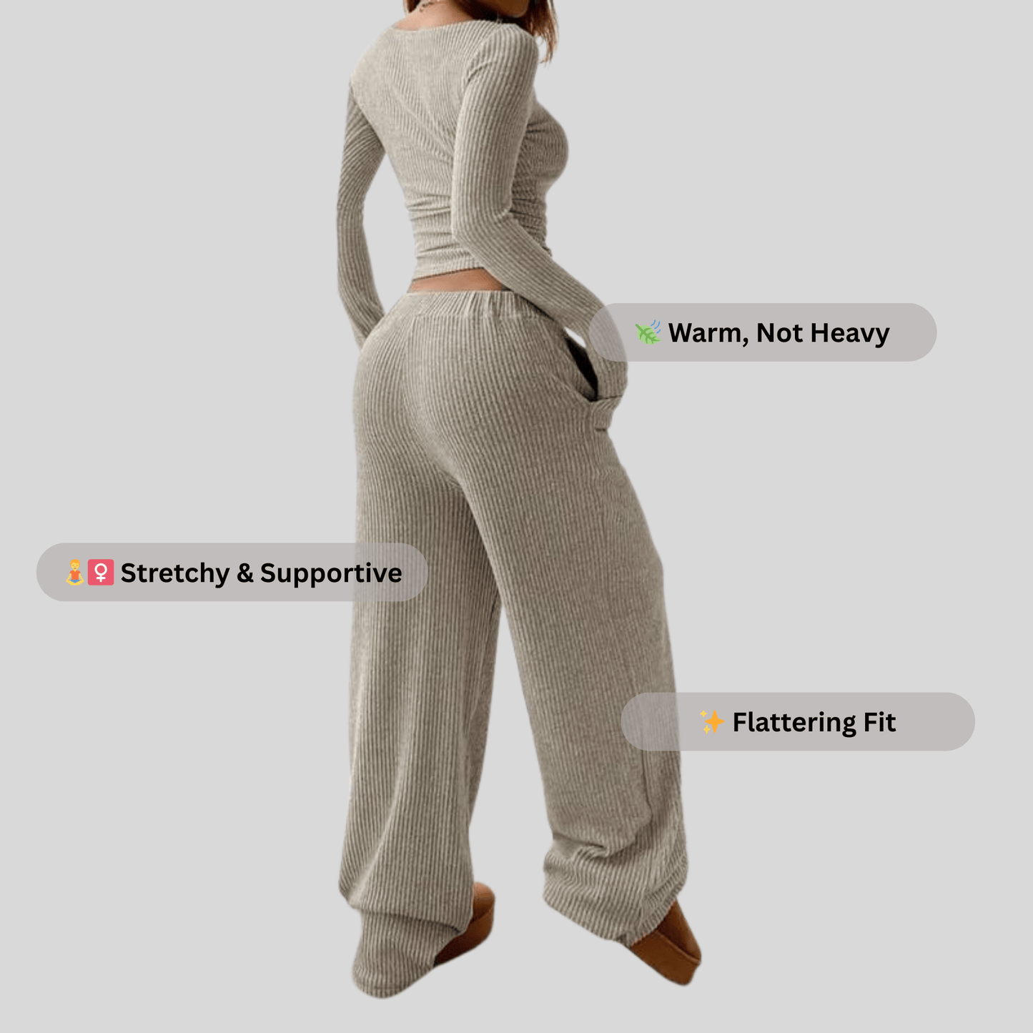 Women’s Ribbed 2-Piece Lounge Set