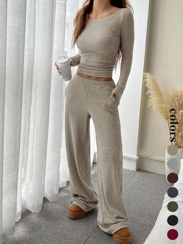 Women’s Ribbed 2-Piece Lounge Set